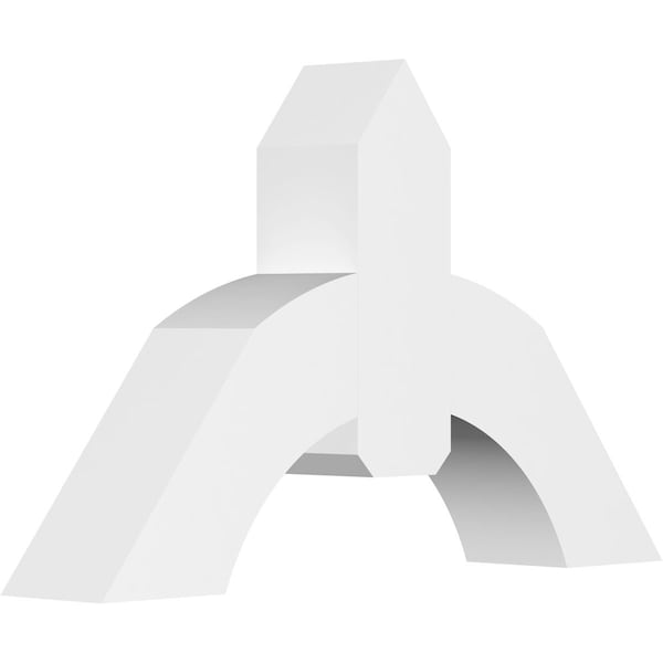 Ekena Millwork Archdale Architectural Grade PVC Gable Bracket, 36"W x 22 1/2"H x 6"D x 6"F, 15/12 Pitch GBP036X23X0606ARC00 - main